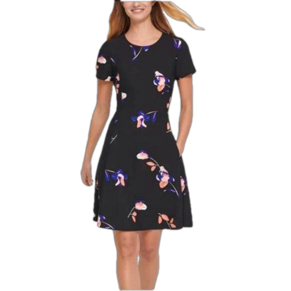 DKNY Ruffle Aline with Short Flutter Sleeve dress - Picture 1 of 9